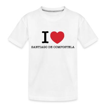Ich liebe Santiago de Compostela - Kinder Premium Bio T-Shirt - Weiß - Vorne