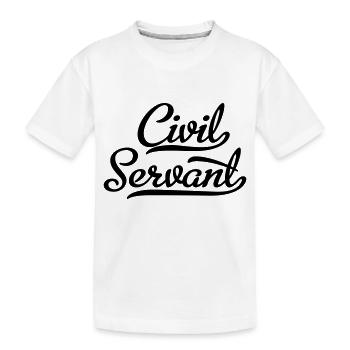 Civil Service - Kinder Premium Bio T-Shirt - Weiß - Vorne