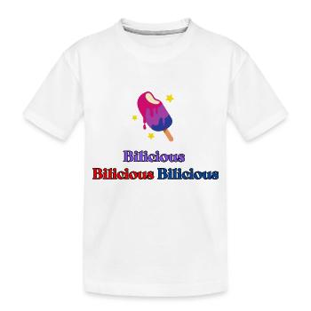 Bilicious - Kids' Premium Organic T-Shirt - white - Front