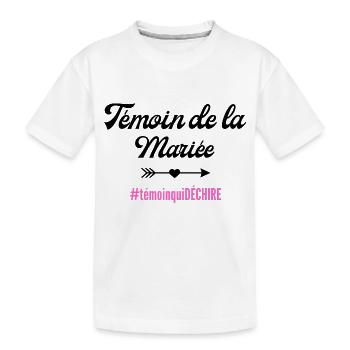 Témoin de la mariée-tshirt assorti - T-shirt bio Premium Enfant - blanc - Devant