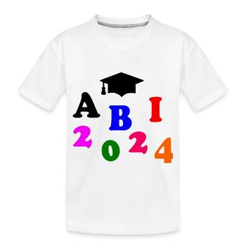 Abi 2024 - Kinder Premium Bio T-Shirt - Weiß - Vorne