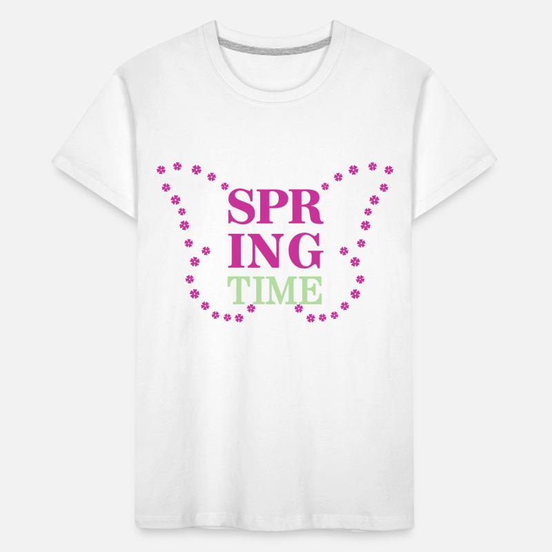 Spring Time - Spring is here! Kids' Premium Organic T-Shirt