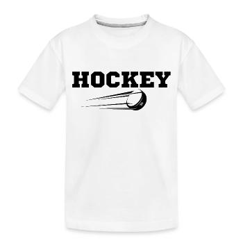 Hockey originelle Geschenkidee - Kinder Premium Bio T-Shirt - Weiß - Vorne