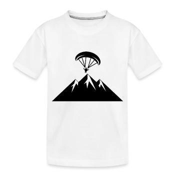 Gleitschirmflieger - Kinder Premium Bio T-Shirt - Weiß - Vorne
