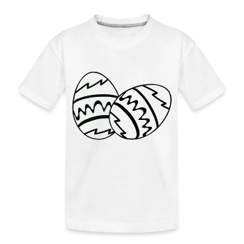 Œuf de Pâques - T-shirt bio Premium Enfant - blanc - Devant