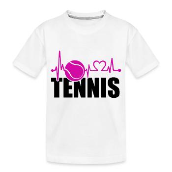 tennis love - Kinder Premium Bio T-Shirt - Weiß - Vorne