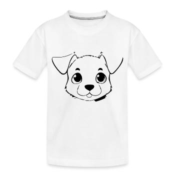 Niedlicher Hund - Kinder Premium Bio T-Shirt - Weiß - Vorne