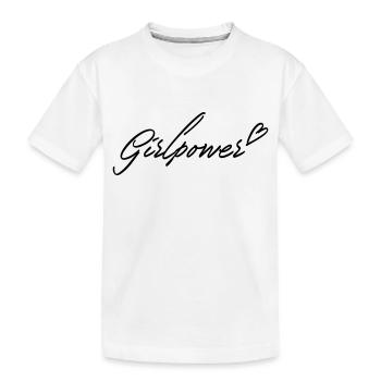 Girl power - Kids' Premium Organic T-Shirt - white - Front