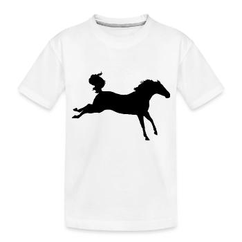 Horse humps and kicks - Kids' Premium Organic T-Shirt - white - Front