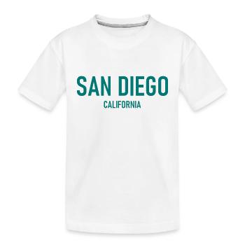 San Diego - California - USA - America - Kids' Premium Organic T-Shirt - white - Front