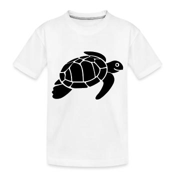 Schildkröte - Kinder Premium Bio T-Shirt - Weiß - Vorne