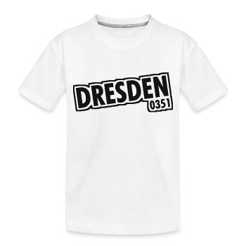 Dresde - 0351 - Indicatif régional - Saxe - T-shirt bio Premium Enfant - blanc - Devant