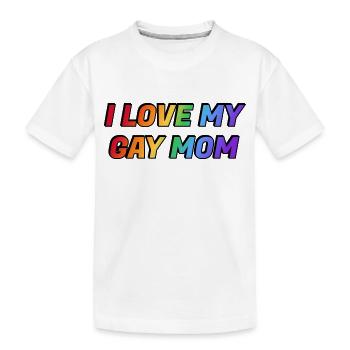 Ich liebe meine schwule Mutter - Kinder Premium Bio T-Shirt - Weiß - Vorne