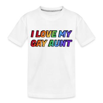 Ich liebe meine schwule Tante - Kinder Premium Bio T-Shirt - Weiß - Vorne