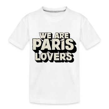 wir sind Liebhaber von Paris - Kinder Premium Bio T-Shirt - Weiß - Vorne