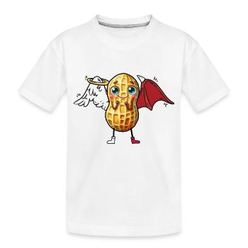 Cacahuète Ange Diable Cacahuète Occulte Spirituel - T-shirt bio Premium Enfant - blanc - Devant