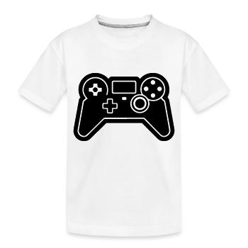 Video games controller - Kids' Premium Organic T-Shirt - white - Front