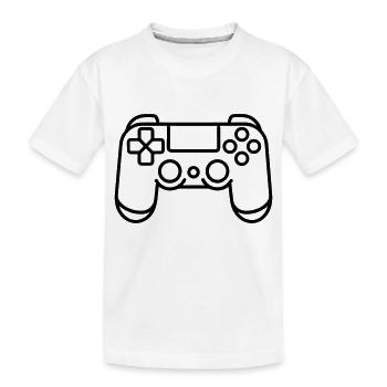 Video games controller - Kids' Premium Organic T-Shirt - white - Front
