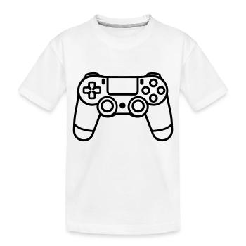 Videospiel-Controller - Kinder Premium Bio T-Shirt - Weiß - Vorne