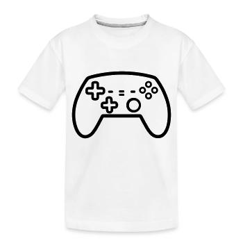 Videospiel-Controller - Kinder Premium Bio T-Shirt - Weiß - Vorne