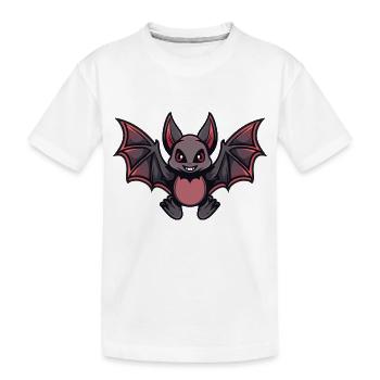 fledermaus comic - Kinder Premium Bio T-Shirt - Weiß - Vorne