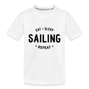 Manger dormir Naviguer Répéter - T-shirt bio Premium Enfant - blanc - Devant