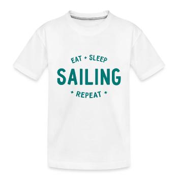 Manger dormir Naviguer Répéter - T-shirt bio Premium Enfant - blanc - Devant