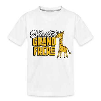 Bientôt GRAND FRÈRE Girafe - T-shirt bio Premium Enfant - blanc - Devant
