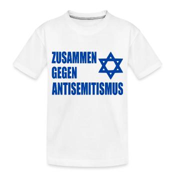 zusammen gegen antisemitismus - Kinder Premium Bio T-Shirt - Weiß - Vorne