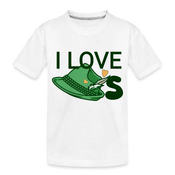 J’adore les chapeaux - T-shirt bio Premium Enfant - blanc - Devant