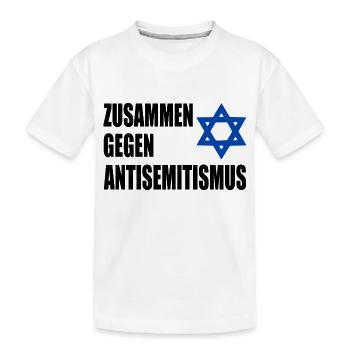 zusammen gegen antisemitismus - Kinder Premium Bio T-Shirt - Weiß - Vorne