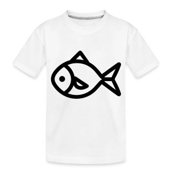 Fisch - Kinder Premium Bio T-Shirt - Weiß - Vorne
