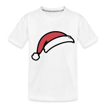 Chapeau de Père Noël - T-shirt bio Premium Enfant - blanc - Devant