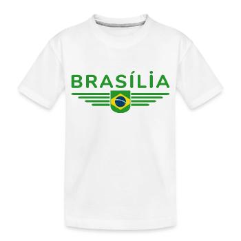 Brasília T-shirt for fans and travelers - Kids' Premium Organic T-Shirt - white - Front