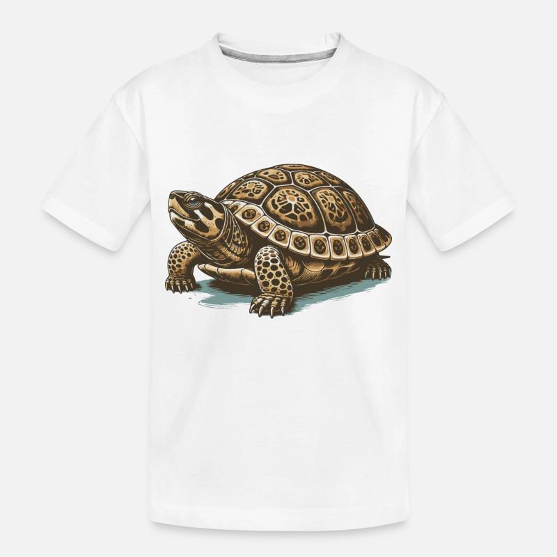 Schildkröte - Kinder Premium Bio T-Shirt - Weiß