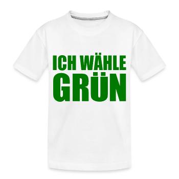 ich wähle grün - Kinder Premium Bio T-Shirt - Weiß - Vorne