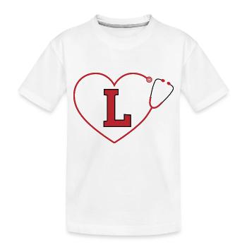 Lettre l stéthoscope - T-shirt bio Premium Enfant - blanc - Devant