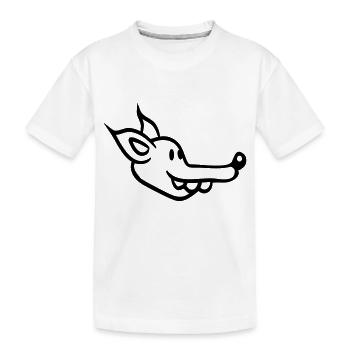 Hund Gesicht Kleiner Glücklicher Welpe Haustier - Kinder Premium Bio T-Shirt - Weiß - Vorne