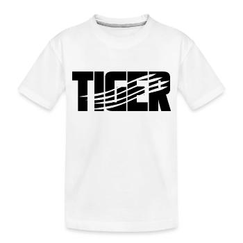 Tiger Claw Scratch Marks - Kids' Premium Organic T-Shirt - white - Front