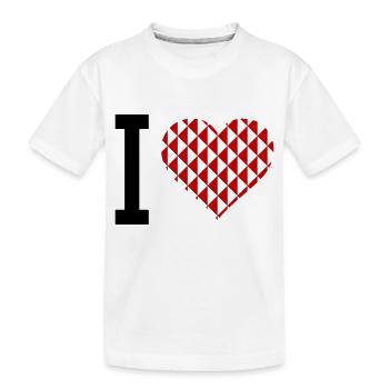I Heart - Kinder Premium Bio T-Shirt - Weiß - Vorne