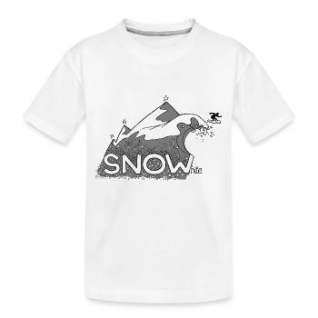 Schnee Berg - Kinder Premium Bio T-Shirt - Weiß - Vorne