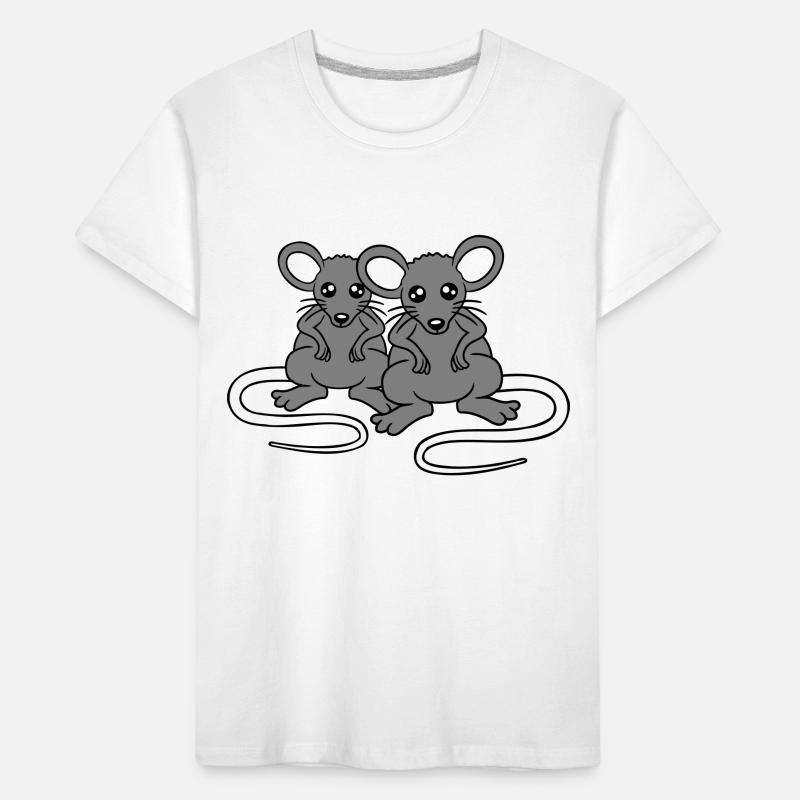 Zwei Böse Mäuse Wütend Frustriert Sauer Aggressiv Kinder Premium Bio T-Shirt