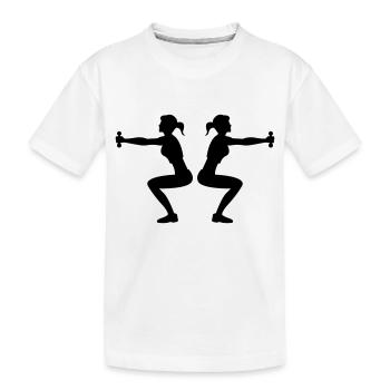lady fitness 2 - Kinder Premium Bio T-Shirt - Weiß - Vorne