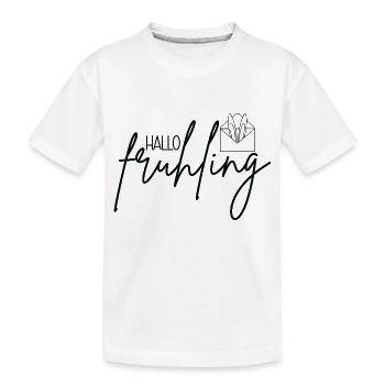 Hallo Frühling 🌸🌞 - Kinder Premium Bio T-Shirt - Weiß - Vorne