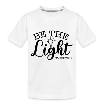Soyez la lumière - T-shirt bio Premium Enfant - blanc - Devant