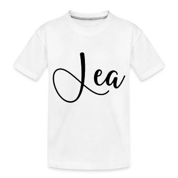 Name Lea - Kids' Premium Organic T-Shirt - white - Front