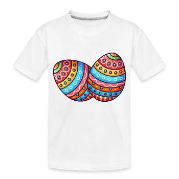 Œuf de Pâques - T-shirt bio Premium Enfant - blanc - Devant