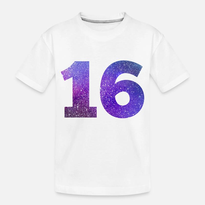 Galaxie Nummer 16 - Kinder Premium Bio T-Shirt - Weiß