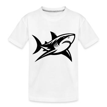 Le requin des profondeurs rencontre le tatouage Sharp et élégant - T-shirt bio Premium Enfant - blanc - Devant