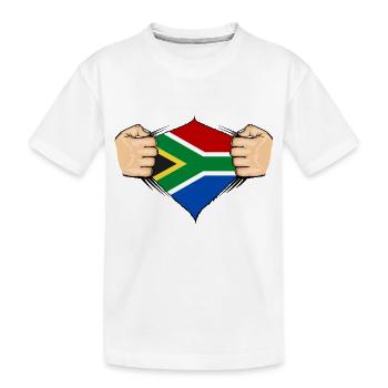 Südafrika Flagge Design - Kinder Premium Bio T-Shirt - Weiß - Vorne